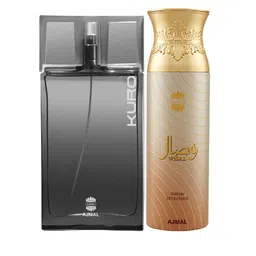 Ajmal Set of Kuro Eau De Parfum 90 ml & Wisal Parfum Deodorant 200 ml-38