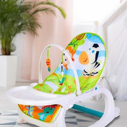 Baby Moo Infants Green & White Baby Moo 2 In 1 Rocker Cum Feeding Chair 20 Kg-image-66