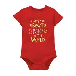 Zeezeezoo Infants I have the best Sister Printed Cotton Bodysuit-image-56