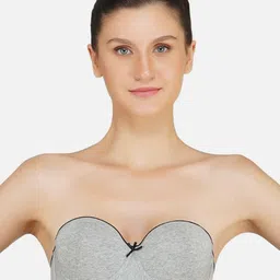 Poftik Bandeau Bra Half Coverage Underwired Heavily Padded-picture-11