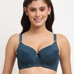 MAKCLAN Floral Plunge Bra - Underwired Lightly Padded-picture-29