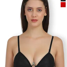 SELFCARE Pack Of 2 Self Designed Lightly Padded Plunge Bras With All Day Comfort-picture-14