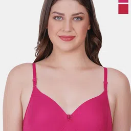 Reveira Pack of 2 Medium Coverage Lightly Padded Dry Fit T-shirt Bras With All Day Comfort-picture-38