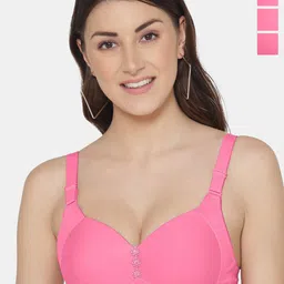 Tweens Pack Of 3 Medium Coverage Lightly Padded Cotton Minimizer Bra With All Day Comfort-2