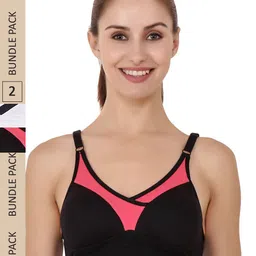 Floret Pack Of 2 Colourblocked Heavily Padded Push-Up Bra-picture-14