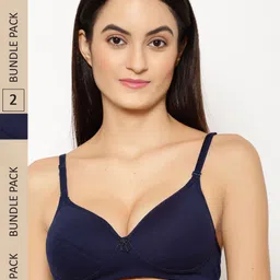 Floret Pack of 2 Heavily Padded Non-Wired Push-Up Bra-25