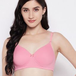 Clovia Pink Lightly Padded Bra-25