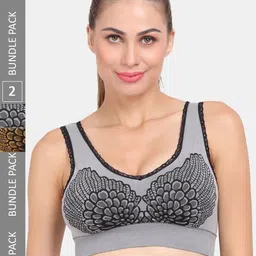 Amour Secret Pack Of 2 Lightly Padded Anti Odour Sports Bra-image-44
