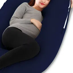 DADDY COOL Navy Blue & White Cotton Fibre Filled Ultra Soft Maternity Pillow-image-77