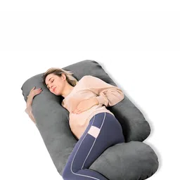 DADDY COOL Grey Fibre Filled Faux Velvet Ultra Soft Maternity Pillow-image-89