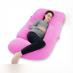 DADDY COOL Pink & White Faux Velvet Fibre Filled Ultra Soft Maternity Pillow-image-120