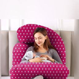 DADDY COOL Rose Fibre Filled Faux Velvet Ultra Soft Maternity Pillow-38