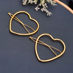 Silvermerc Designs Women Gold-Toned Set of 2 Bobby Pins-11