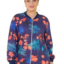 austivo Women's Polyester Fleece Multi Full Sleeve Printed Plus Size Sweatshirt(6309A_4XL) Multicolour image 1