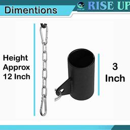 RISE UP � T-bar Platform with Chain Attachment for 28mm /30mm Bar for Bent Over Row Exercise & Many More 200 kg Holding Capacity image 3