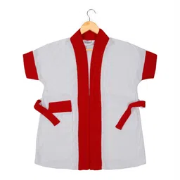 Creeva Grey & Red Bath Robes-33