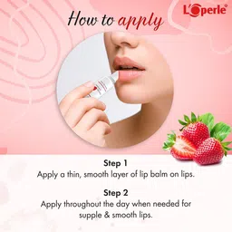 LOPERLE Set of 6 Strawberry Lip Balms with Goodness of Strawberry & SPF-15 - 10gm Each image 2