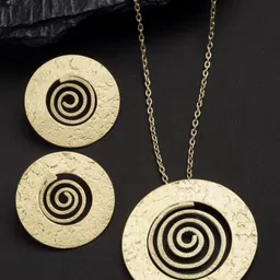 VOGUE PANASH Gold-Plated Circular Shaped Jewellery Set-25