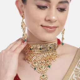 Anouk Gold-Plated Artificial Beads & Stones Jewellery Set-14