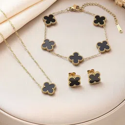 MEENAZ Gold Plated Stone Studded Jewellery Set-picture-5