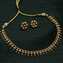 The Pari Gold-Plated Stone-Studded & Beaded Jewellery Set-image-36