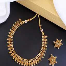 I Jewels Women Gold-Plated Choker Jewellery Set-image-28