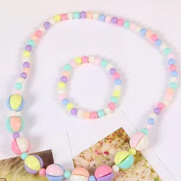 SYGA Girls Ball Design Beaded Necklace and Bracelet-image-48