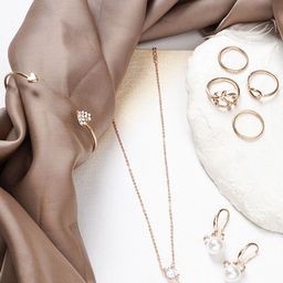 JOKER & WITCH Gold-Plated Stone-Studded Jewellery Set-picture-35
