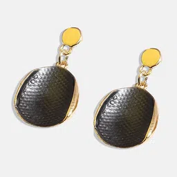 SOHI Gold-Plated Textured Abstract Jewellery Set image 5