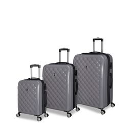 IT luggage Pack Of 3 Grey Fashionista Textured Hard-Sided Trolley Bag-23
