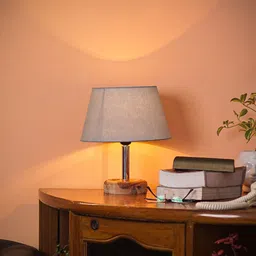 Pinecraft INTERNATIONAL Brown & Grey Table Lamp with Shade-39