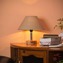 Pinecraft INTERNATIONAL Grey & Brown Table Lamp with Shade-55