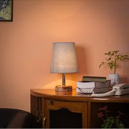 Pinecraft INTERNATIONAL Brown & Grey Table Lamp with Shade-28