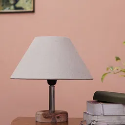 Pinecraft INTERNATIONAL Grey & Brown Table Lamp with Shade image 5