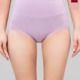 PLUMBURY Pack Of 3 High Waist Hipster Tummy Shaper-image-63