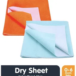 Moms Home Kids Set Of 2 Solid Waterproof Protector Dry Sheet-56
