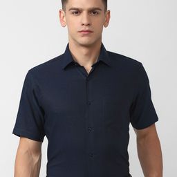 Van Heusen Men Navy Blue Formal Shirt-image-66