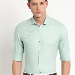 Turtle Modern Slim Fit Abstract Printed Pure Cotton Formal Shirt-image-21