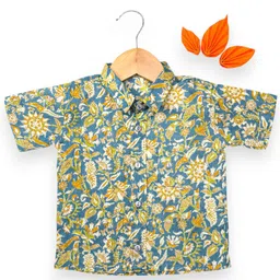 BAESD Boys Relaxed Floral Printed Organic Cotton Casual Shirt-32