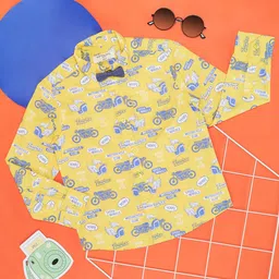 Pantaloons Junior Boys Conversational Printed Cotton Party Shirt-9