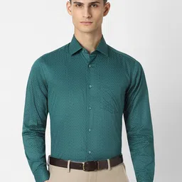 Van Heusen Men Micro Ditsy Printed Cotton Formal Shirt-image-64