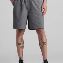 Jack & Jones Men Self Design Mid-Rise Shorts-picture-45