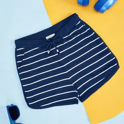 Pantaloons Junior Girls Mid-Rise Striped Casual Cotton Shorts-image-41