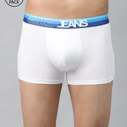 UnderJeans by Spykar Men Pack of 2 White Solid Trunks 8907966432352-picture-6