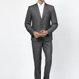 KLOTTHE Men Checked Single Breasted Two-Piece Party Suit-image-19