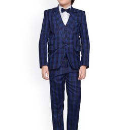 BAESD Boys Checked Single-Breasted Five Piece Party Suits-image-80