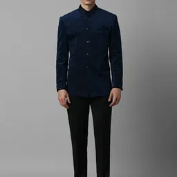 Louis Philippe Self-designed Slim-fit Blazer & Trousers Two Piece Party Suits-image-97