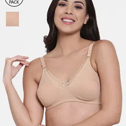 Inner Sense Beige Pack of 2 Solid Non-Wired Non Padded Maternity Sustainable Bra IMB003D_3D-image-26