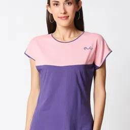 AV2 Purple & Pink Colourblocked Extended Sleeves Top-image-76