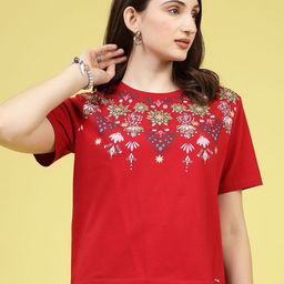 Juelle Floral Print Boxy Top-image-68